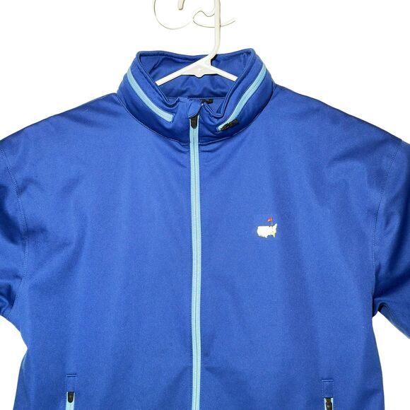 Masters Tech Augusta National Full Zip Windbreaker Men’s Small Blue Golf Jacket - Picture 2 of 8